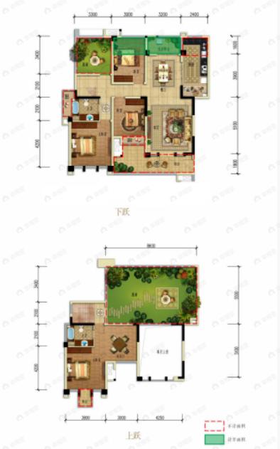 星岛星时区4室3厅2卫户型图