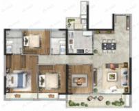 中海麓湖公馆4室2厅2卫户型图