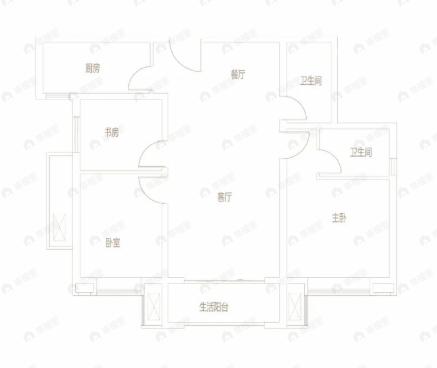 金泰贞观悦府3室2厅2卫户型图