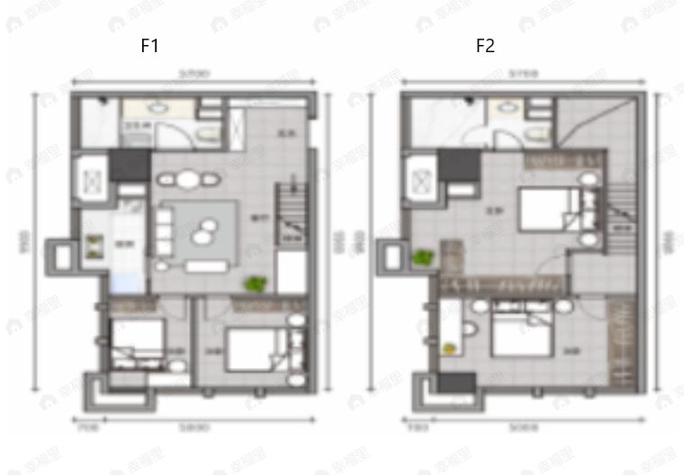 卓尔时代中心4室2厅2卫户型图