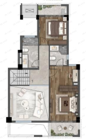 爱情公望府3室2厅3卫户型图