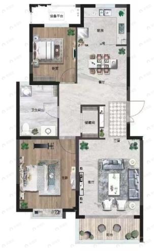 天成和平里8室2厅1卫户型图