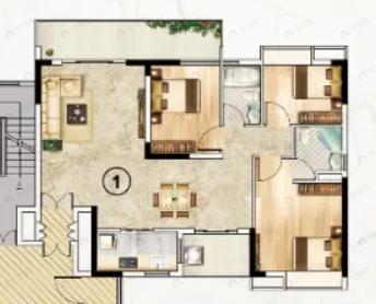 增城一品山湖3室2厅2卫户型图