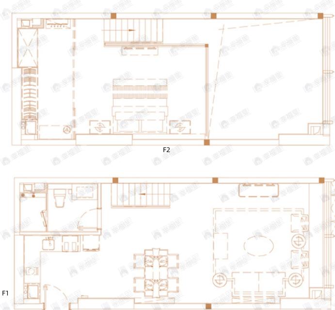 富力华庭1室2厅1卫户型图