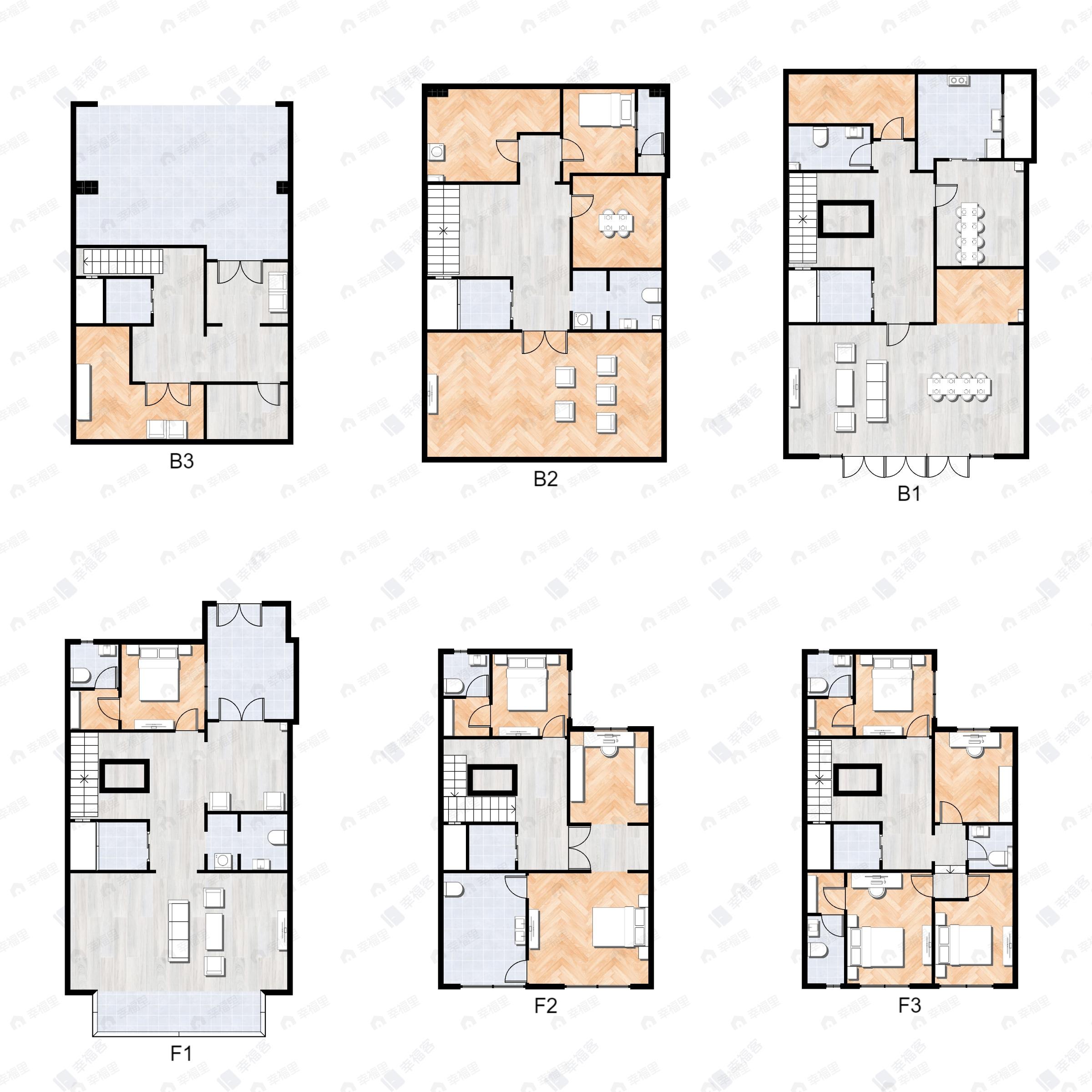 7室3厅5卫建面690平北|南|西|东户型图