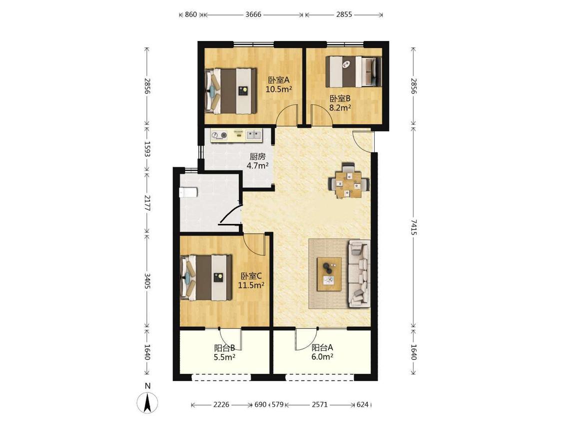 整租·金地自在城(北区)