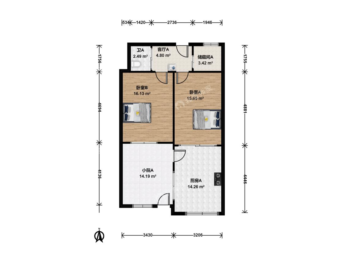 整租·扇骨里小区