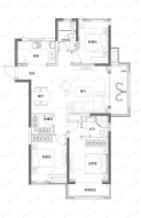 禹洲朗廷元著3室2厅2卫户型图