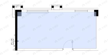 1室1厅建面62m²西户型图
