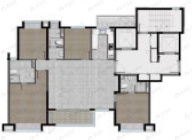 越秀仁恒·天樾园和4室2厅3卫户型图