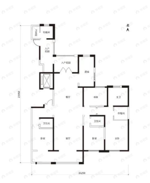 曲江千林郡4室2厅4卫户型图