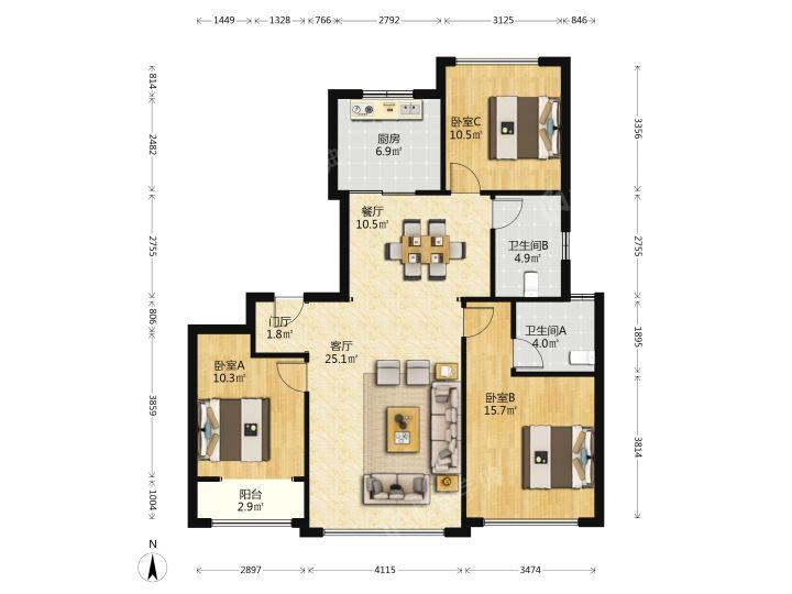 整租·绿城西安和庐小区
