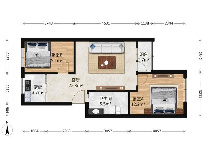 整租·燕化星城建德二里
