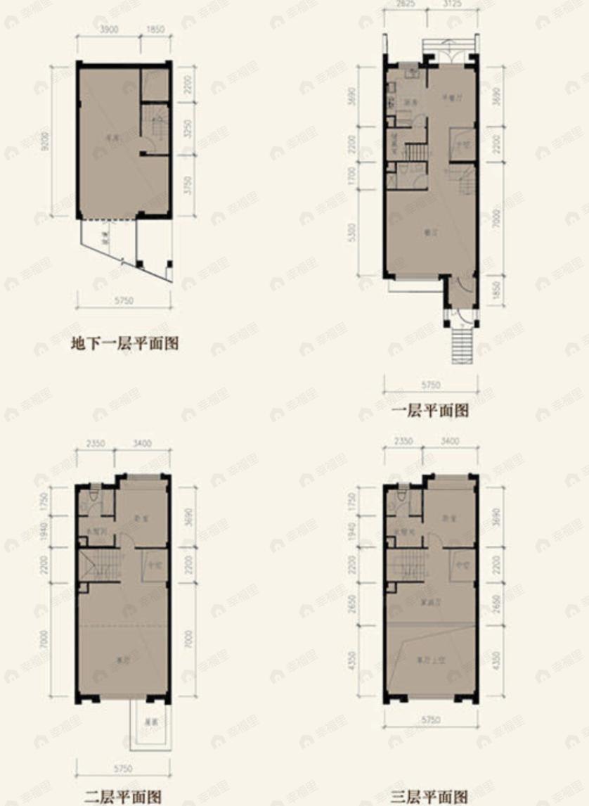 4室3厅5卫建面275平户型图