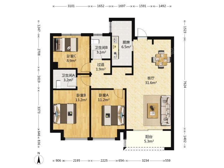 整租·海峡城云玺湾