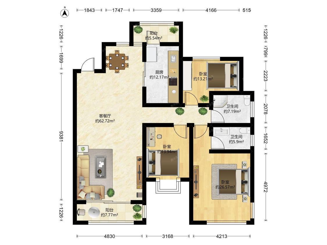 整租·杨柳国际新城尚品(K区)