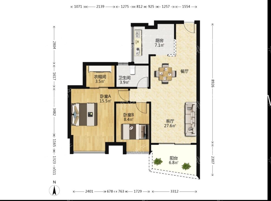 整租·长虹御江风景