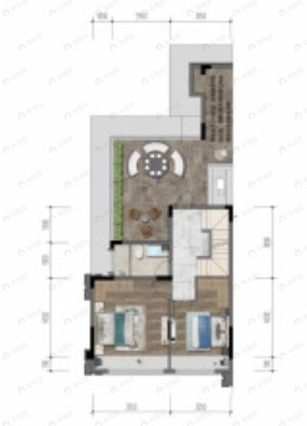 金科中梁美院4室2厅3卫户型图