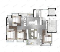 建发缦云4室2厅2卫户型图