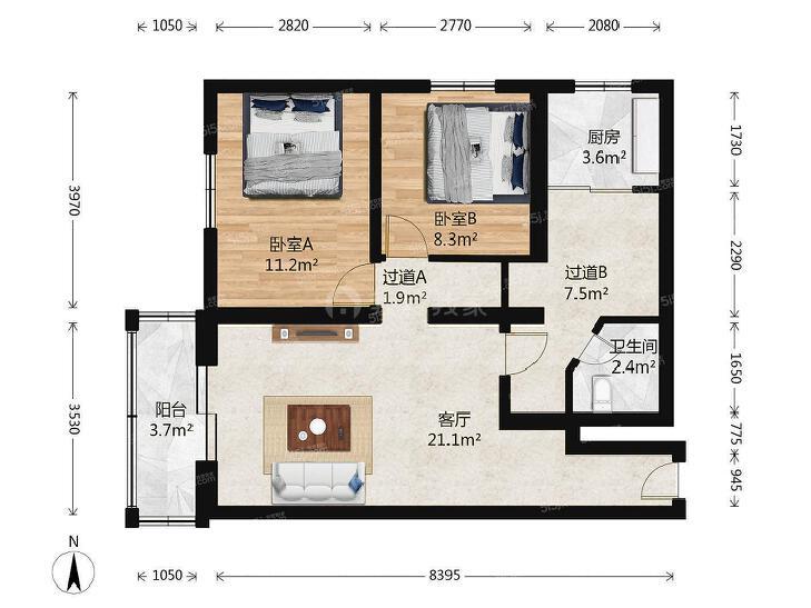 整租·燕化星城建德二里