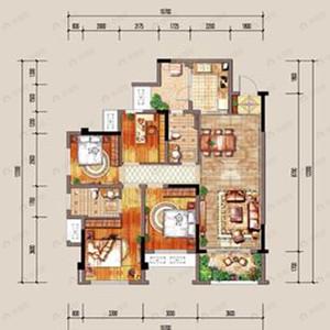 朗基八俊里3室2厅2卫户型图