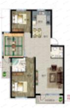 华沃滨河湾3室2厅2卫户型图