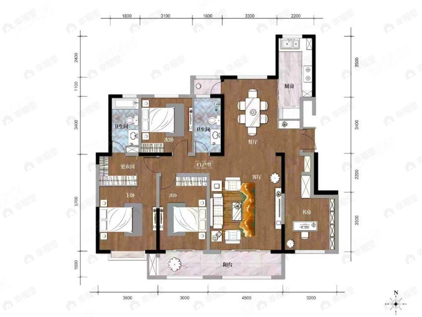 傲润天顺祥4室2厅2卫户型图
