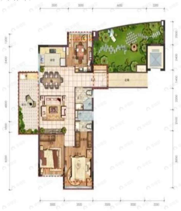 北京城建海云湾3室2厅2卫户型图