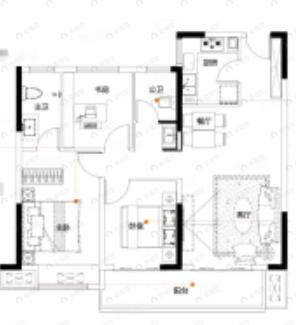 泰和悦府3室2厅2卫户型图