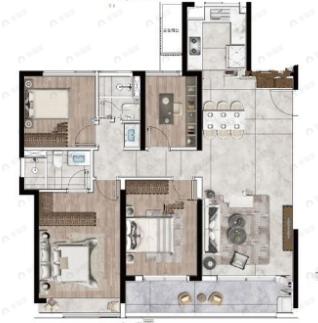 绿城桂语江南4室2厅2卫户型图