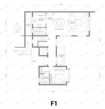 傲云4室2厅5卫户型图
