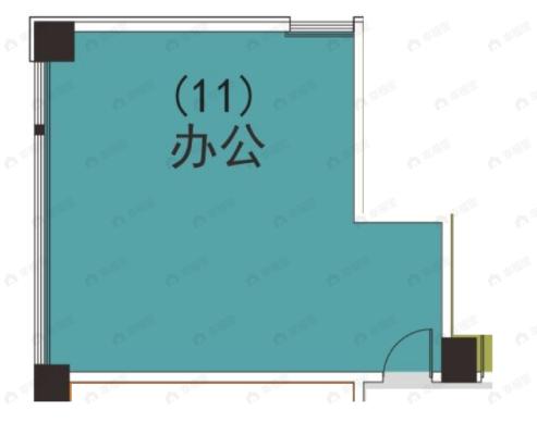 1室1厅建面75m²西|北户型图