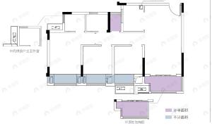 中航昕晖璟辰3室2厅2卫户型图