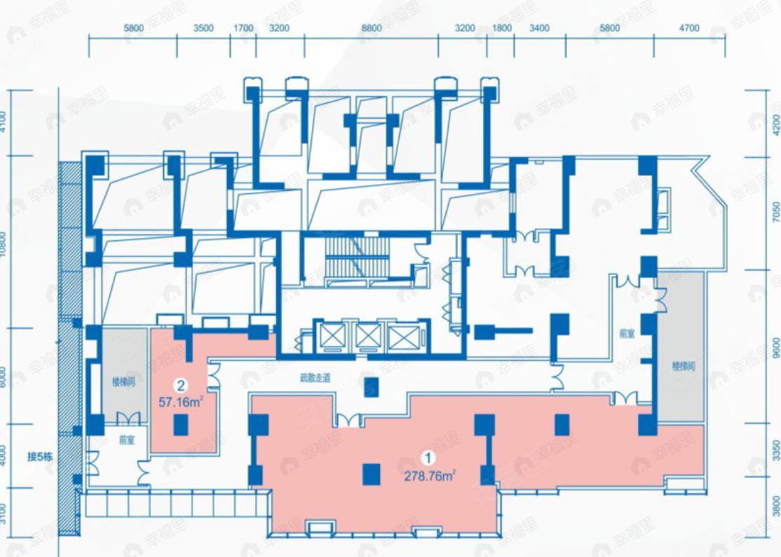 1室1厅建面278m²东户型图