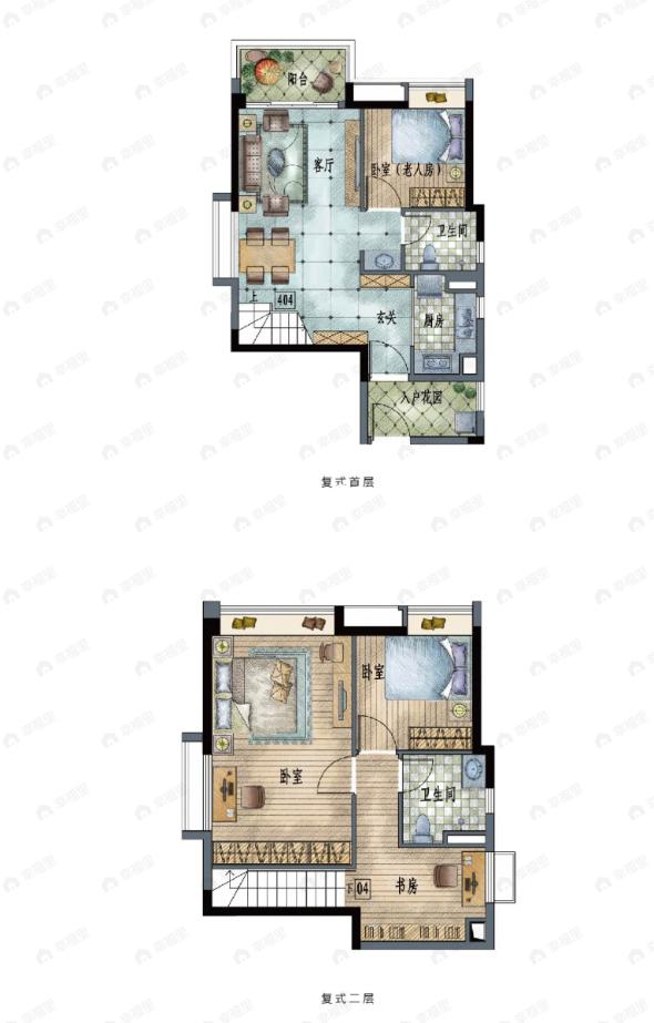 保利半岛南地块4室1厅2卫户型图
