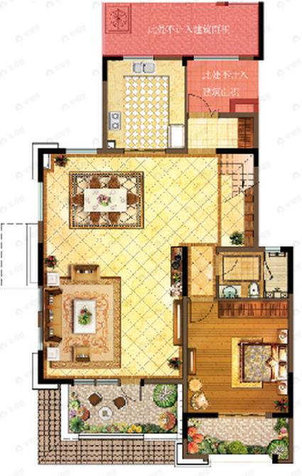 西港兰池郡4室4厅4卫户型图