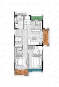 新城瓯江湾3室2厅2卫户型图