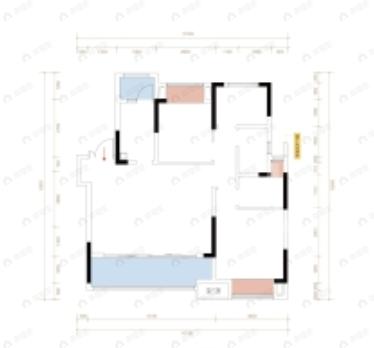 奥园玺樾东方3室2厅2卫户型图