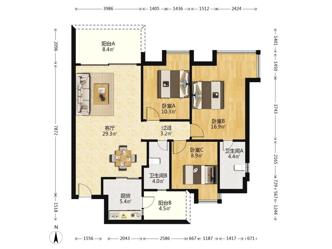整租·美力百富雅苑(一期)