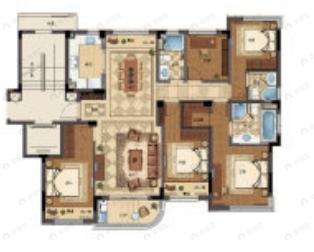 滨江万家花城5室2厅3卫户型图
