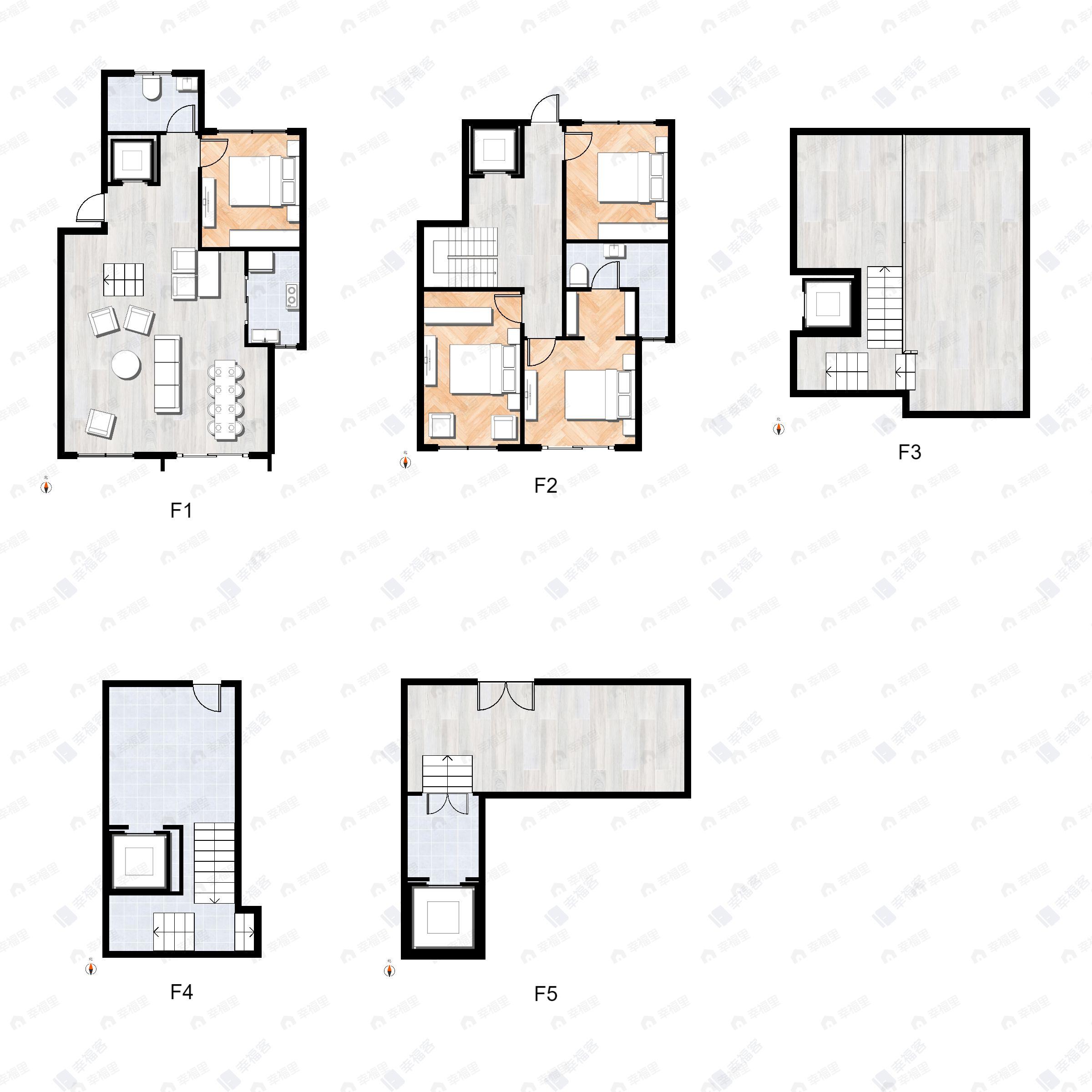 4室2厅2卫建面151平户型图