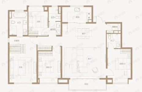 保利珑誉4室2厅3卫户型图