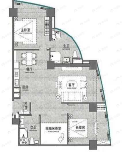 友谊天壤3室2厅2卫户型图