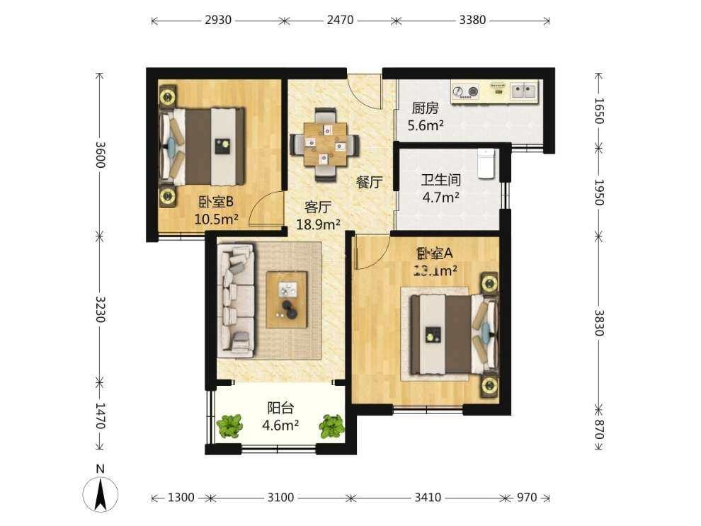 整租·汇秀景苑(二街坊)