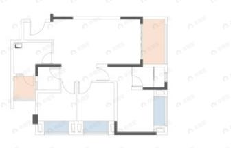 北京城建龙樾生态城3室2厅2卫户型图