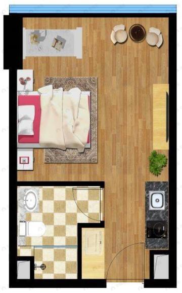 富驰时代park1室1厅1卫户型图