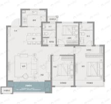 中梁拾光漫城3室2厅2卫户型图