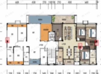 3室2厅2卫建面135平南户型图