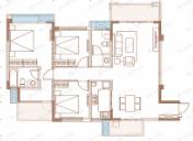 川网国际花园3室2厅2卫户型图
