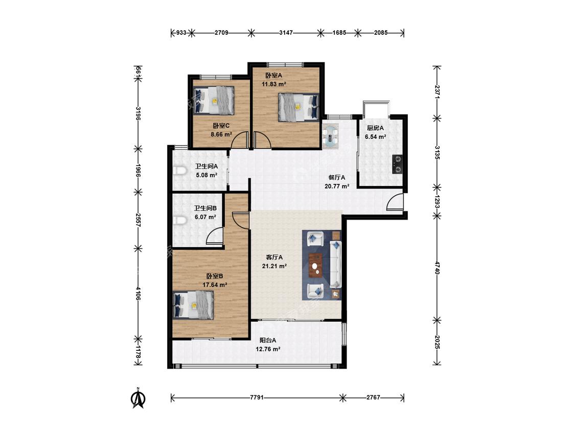 整租·上海星港星港景苑
